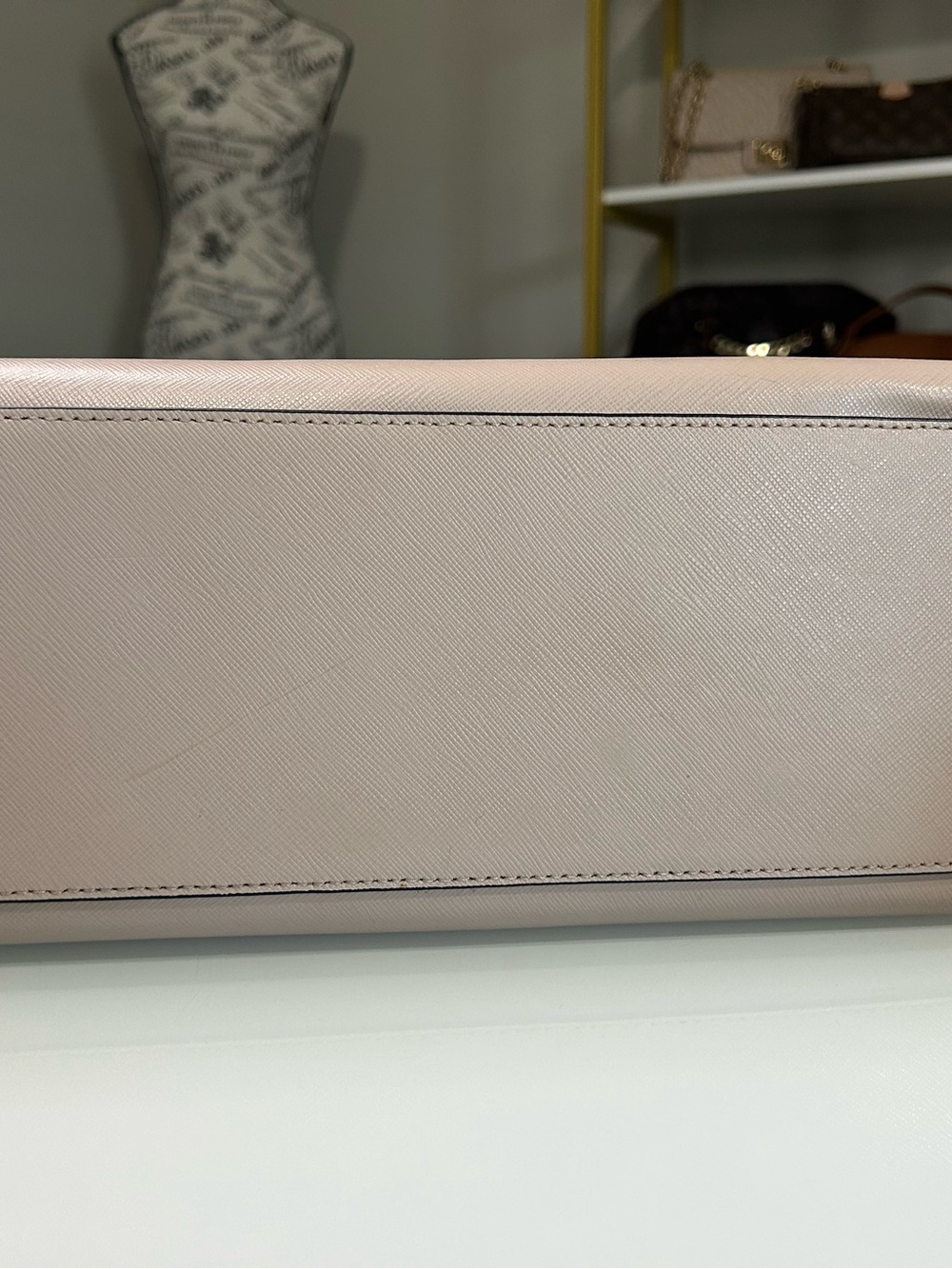 Kate Spade Large Leather Satchel in Blush, White & Black - Picture 5 of 12